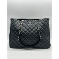 Chanel Classic CC Shopping Quilted Calfskin Tote HandBag Large A91046 (Pre-owned)