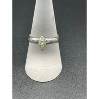 Ladies 18ct White Gold Marquise Diamond Ring (Pre-Owned)