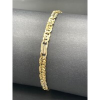 Unisex 18ct Yellow Gold Birdseye Link Bracelet Luxury Fine Jewellery 