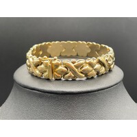 Ladies 18ct Yellow Gold Fancy Link Bracelet (Pre-Owned)