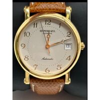 Raymond Weil 2833 Unisex Classic Swiss Made Brown Band Watch (Pre-owned)
