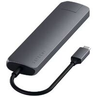 Satechi USB Type-C Slim Multi-Port with Ethernet Adapter Space Grey