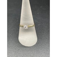 Ladies 9ct Yellow Gold Diamond Ring (Pre-Owned)