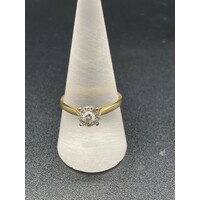 Ladies 18ct Yellow Gold Diamond Ring (Pre-Owned)