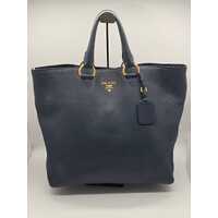 Prada Milano BN1713 Vitello Daino Bluette Women’s Blue Handbag Shoulder Bag