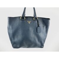 Prada Milano BN1713 Vitello Daino Bluette Women’s Blue Handbag (Pre-owned)