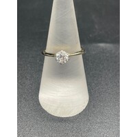 Ladies 9ct Yellow Gold Diamond Brillant Cut Engagement Ring (Pre-Owned)