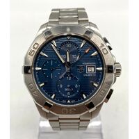 TAG Heuer Aquaracer Calibre 16 Automatic Chrono Blue Dial 43mm Mens Watch 