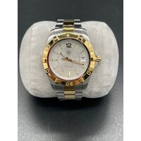 Mens Tag Heuer Aquaracer WAF1120 Stainless Steel & Gold Watch