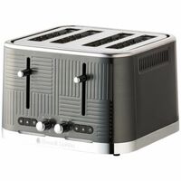 Russell Hobbs 4-Slice Toaster Black Geo Steel - RHT404BLK (New never used)