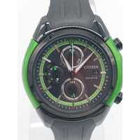 Citizen CA0289-00E Eco-Drive Chronograph Men’s Black Green Watch 10 Bar WR