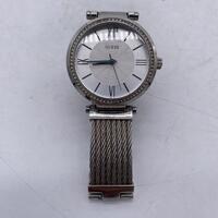 Guess Ladies Crystal Silver Dial Stainless Steel Case Watch W0638L1 