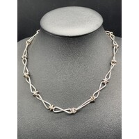 Unisex 925 Sterling Silver Choker Necklace (Pre-Owned)