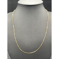 Unisex 18ct Yellow Gold Box Link Necklace (Pre-Owned)