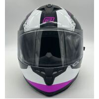 Rjays Motorcycle Helmet Dominator II White/Pink Size S (Pre-owned)