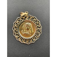 Ladies 18ct Yellow Gold Religious Pendant (Pre-Owned)