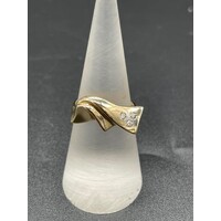 Ladies 18ct Yellow Gold CZ Ring (Pre-Owned)