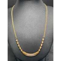 Ladies 21ct Yellow Gold Fancy Link Necklace (Pre-Owned)