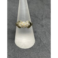 Ladies 14ct Yellow Gold CZ Ring (Pre-Owned)