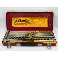 Vintage Sidchrome 1/2" Square Drive Socket Set Cat No. 45171 Australian Made (Pre-owned)