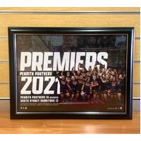 Penrith Panthers 2021 NRL Premiers Framed Limited Edition SportsPrint with COA