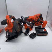 BLACK+DECKER 20V Cordless Power Tool Combo Kit with Batteries Charger and Bag