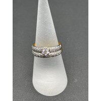 Ladies 18ct Yellow Gold Diamond Wedding Ring Set (Pre-Owned)