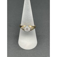 Ladies 14ct Yellow Gold Diamond Ring (Pre-Owned)