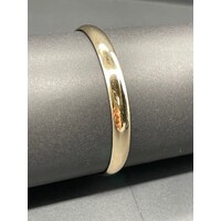 Ladies 9ct Yellow Gold Round Bangle (Pre-Owned)