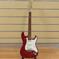 Casino Custom Series Red Strat Style Electric Guitar Missing Whammy Bar