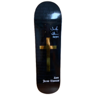 Zero Jamie Thomas Autographed Gold Tone Cross Skateboard Black/Gold (Pre-owned)