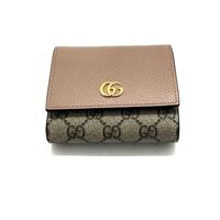 Gucci GG Marmont Medium Wallet Monogram Design with Oatmeal Leather