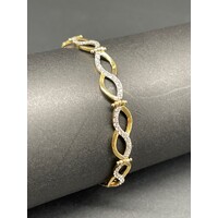 Ladies 18ct Yellow Gold Fancy Link Bracelet (Pre-Owned)