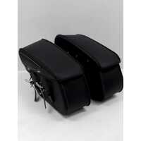 Unbranded Saddle Bags Universal Motorcycle Panniers Black (Pre-owned)