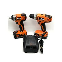 AEG Cordless Drill Driver and Impact Driver Combo Kit (Pre-owned)