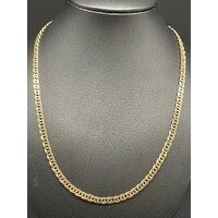 Unisex 9ct Yellow Gold Double Curb Link Necklace (Pre-Owned)