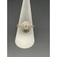 Ladies 14ct Yellow Gold Diamond Ring (Pre-Owned)