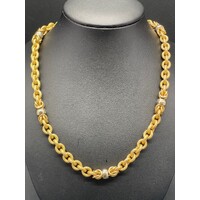 Ladies 18ct Yellow Gold Belcher Link Necklace (Pre-Owned)