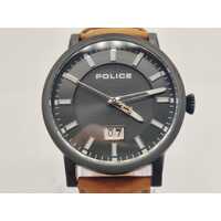 Police Brown Collin Stainless Steel Analog Men’s Watch in Leather Band