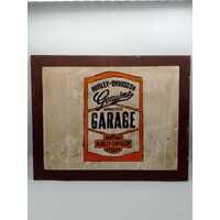 Harley-Davidson Canvas 50x40cm Oil Painting "Genuine Garage Brown" (Pre-owned)