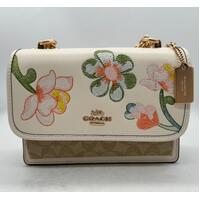 Coach Klare Crossbody In Signature Canvas with Floral Embroidery (Pre-owned)