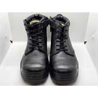 NEW Hard Yakka Y60260 Gravel Black Lace Leather Safety Boots Size 11 UK US 12
