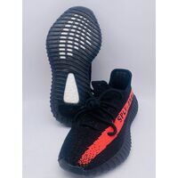 NEW Adidas Yeezy Boost 350 V2 BY9612 Core Black Red Unisex Size 4 US UK 3 1/2