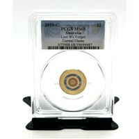 Australia PCGS MS68 2018 C $2 Lest We Forget Eternal Flame Collectable Coin