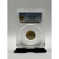 Australia PCGS MS67 $2 2014-C Remembrance Green Dove Collectable Coin
