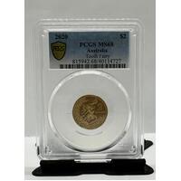 Australian Collectable 2020 $2 PCGS MS68 Tooth Fairy Collectable Coin