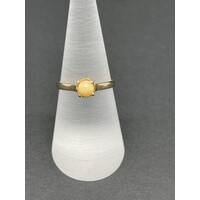 Ladies 14ct Yellow Gold Pearl Stone Ring