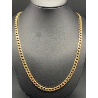 Unisex 9ct Yellow Gold Curb Link Necklace (Pre-Owned)