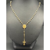 Ladies 18ct Yellow Gold Rosary Beads Necklace (Pre-Owned)