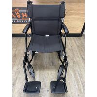 Care Quip Vito Plus Transit Wheelchair with Attendant Breaks 100kg (Pre-owned)